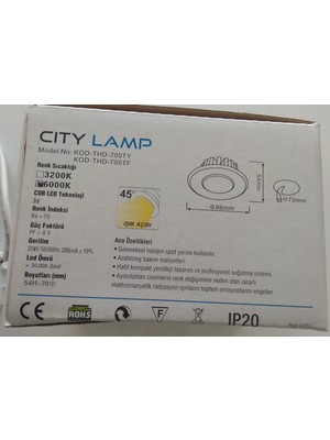 Goldx ZE-492 Led Spot (Sn WH) 5W Cob LED 6000K