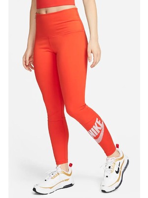 Nike One Training High Rise Leggings Yüksek Belli Toparlayıcı 2cepli Turuncu Tayt
