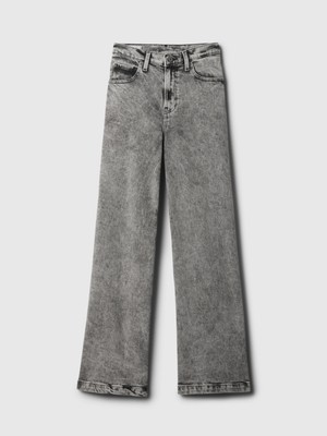 Gap Kadın Siyah High Rise Stride Wide-Leg Jean Pantolon