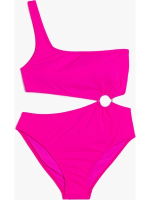 Koton Tek Omuz Mayokini Halka Detaylı Astarlı Pedli