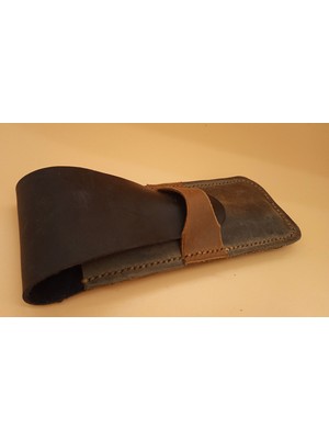 Mahfuz Crazy Hors Hakiki Deri El Emeği Kalemlik Kalem Kutu 27 cm 6 cm 5A2