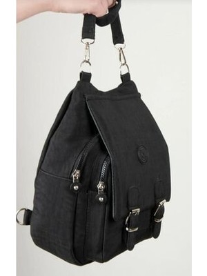 Alya Çanta Dükkanı Kadın Omuz ve Sırt Çantası Siyah Ergonomik Tasarım ile Şık Görünüm