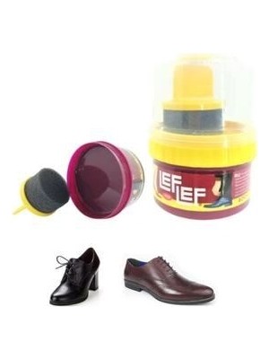 Nuri Leflef Pratik Cilalı Krem Bordo Ayakkabı Bakım Boyası 50 ml