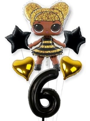 Lisanslı Queen Bee Lol Bebek Pembe Rakam Balon Seti Lol Surprise 6 Yaş Pembe Rakam Balon