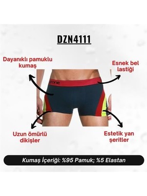 Canterider Antrasit Parçalı Desenli Erkek Boxer - DZN4111