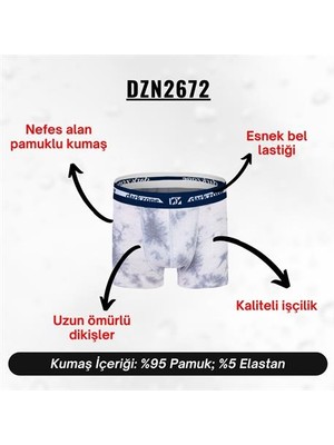 Canterider Desenli Gri Erkek Boxer - DZN2672