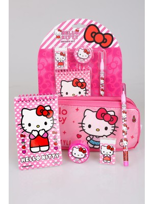 Hello Kitty Yeni Sezon Lisanslı Hello Kıtty Kalem Çantası not Defteri Kalemtraş geçmeli Kurşun Kalem ve Silgi Seti