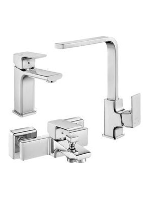 E.C.A Tiera 3'lü Set 20 Yıl Garantili (Lavabo Batarya , Banyo Batarya, Mutfak Eviye Batarya)
