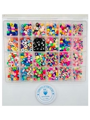 Egem Aksesuar 300 Adetli Dev Fimo Boncuk Seti Takı Malzemeleri