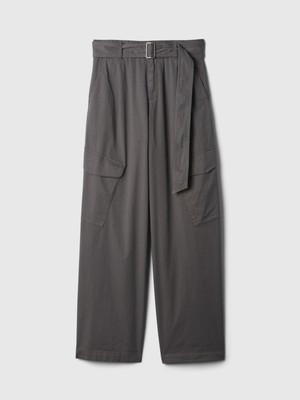 Gap Kadın Gri High Rise Kargo Baggy Pantolon