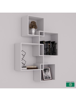 Barisbo Design Şık Duvar Rafı Mdf (Geniş Hacimli)