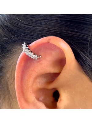 Yeni Nesil Takı Çelik Kıkırdak Küpesi Earcuff