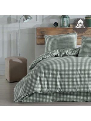 Cote Blanc Mini Kare %100 Pamuk Çift Kişilik Nevresim Takımı