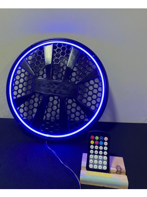 Bi Moda 30 cm Rgb Neon Işıklı Kumandalı Bas ve Midrange Kapağı Işıklı Subwoofer Kapağı 30 cm