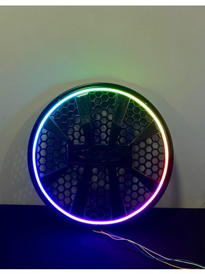 Bi Moda Pixel 30 cm Bass ve Midrange Hoparlör Kapağı 358 Modlu Neon Işıklı Kayar LED Bas Kapağ