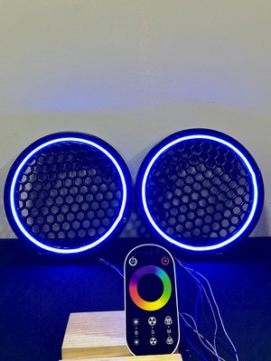 Bi Moda Dokunmatik Kumandalı 20 cm Neon Işıklı Midrange Hoparlör Kapağı 1 Takım (2 Adet)