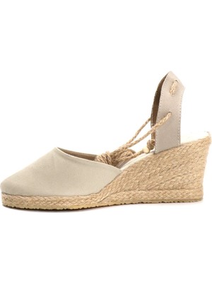 Star Tombis Elişi Bej Kadın Dolgu Topuk Espadril Handmade