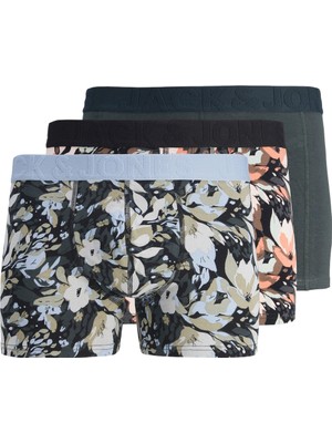 Jack & Jones Jacjonah Flower Trunks 3 Pack Sn Erkek Yeşil Boxer 12263722-21