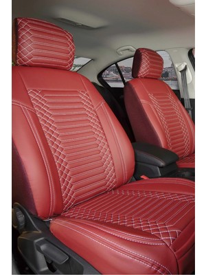 
fiat Panda Lüx Full Deri Oto Koltuk Kılıfı Ön Arka Takım (Exclusive) Bordo