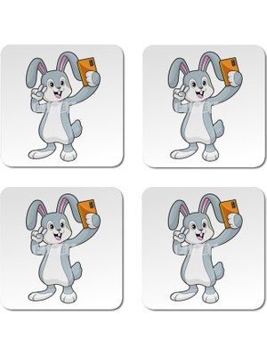 Fizello Rabbit With Mobile Bardak Altlığı