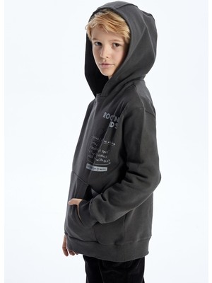 LC Waikiki Lcw Kids Rahat Kalıp Baskılı Erkek Çocuk Hoodie