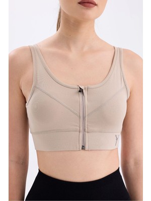 Cervus Kadın Fermuar Detaylı Büstiyer / Spor Büstiyer