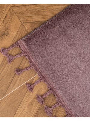 Madame Coco Carol Saçaklı Halı - Koyu Mürdüm - 155X230 cm