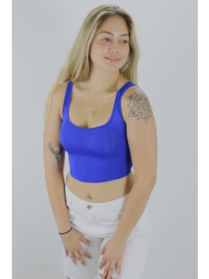 Glamfit Micro Parçalı Crop Lacivert - LKS2022.25