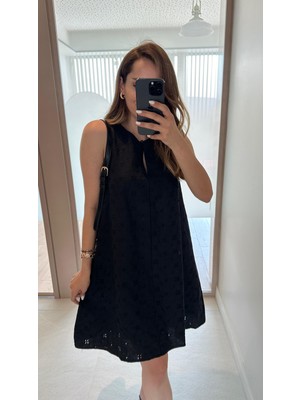 Pelin Yıldız Butik Berry Fisto Iç Astarlı Kolsuz Keten Elbise