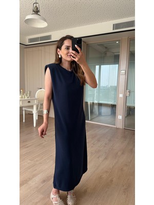 Pelin Yıldız Butik Lindon Vatkalı Modal Kumaş Uzun Elbise