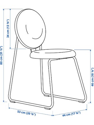 Ikea Manhult Sandalye Koyu Kırmızı