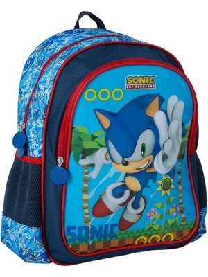 Wiggle Sonic The Hedgehog Büyük Boy Okul Çocuk Sırt Çantası