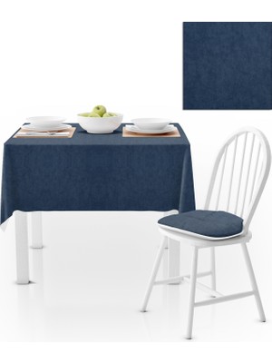 BenimOl Kot Mavi Düz Renk Masa Örtüsü 140x220