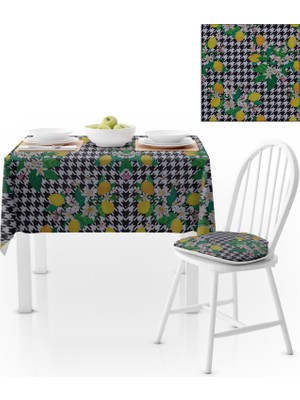 BenimOl Limon Ağacı Desenli Masa Örtüsü 140x220