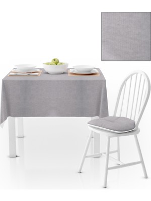 BenimOl Açık Gri Düz Renk Masa Örtüsü 140x220