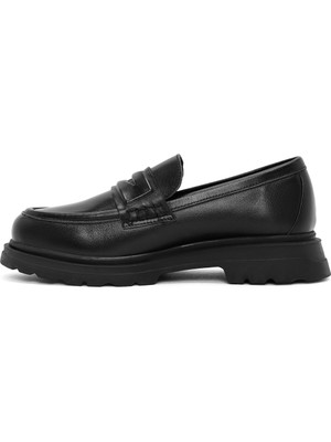 Derimod Kadın Siyah Maskülen Loafer 24WFD420518