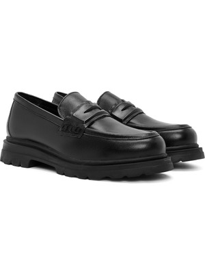 Derimod Kadın Siyah Maskülen Loafer 24WFD420518