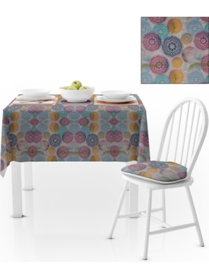 BenimOl Motif Desenli Mürdüm Kavun Içi Masa Örtüsü 120x140