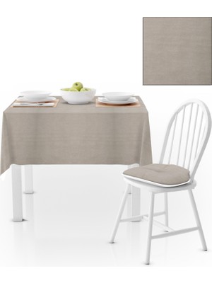 BenimOl Krem Düz Renk Masa Örtüsü 140x220