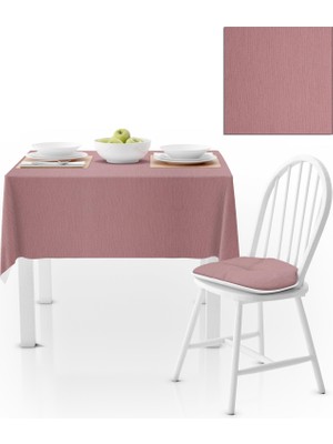 BenimOl Pembe Kadife Dokulu Masa Örtüsü 180x260
