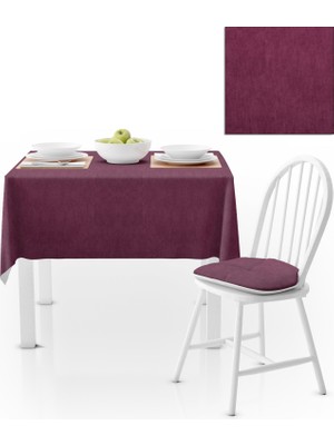 BenimOl Mürdüm Düz Renk Masa Örtüsü 140x180