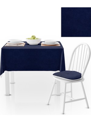 BenimOl Lacivert Düz Renk Masa Örtüsü 120x140