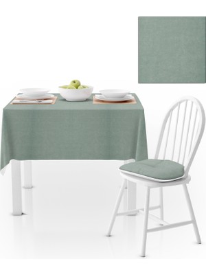 BenimOl Su Yeşili Düz Renk Masa Örtüsü 140x140