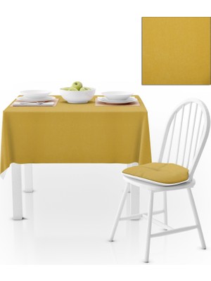BenimOl Sarı Düz Renk Masa Örtüsü 120x140