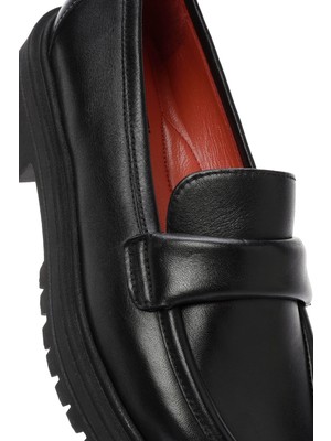 Derimod Gritti Kadın Siyah Maskülen Loafer 24WFD110418