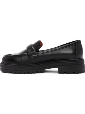 Derimod Gritti Kadın Siyah Maskülen Loafer 24WFD110418