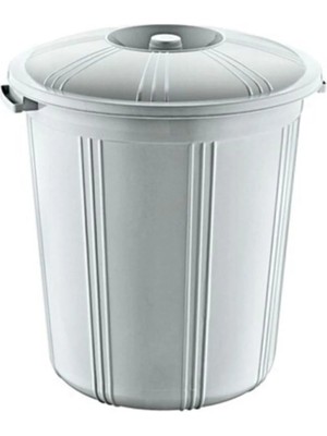 Royaleks Group 35 Lt Kapaklı Yuvarlak Plastik Büyük Boy Çöp Kovası Su Et Kovası Balkon Kovası Bahçe Kovası Kilitli ROYALEKS-55642
