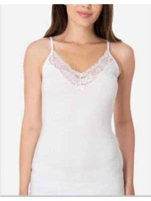 İmer 1231 Ip Askılı Yaka Dantel Atlet