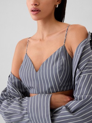 Gap Kadın Mavi Organik Pamuk Crop Bralet