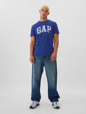 Gap Erkek Mavi Everyday Soft Gap Logo T-Shirt